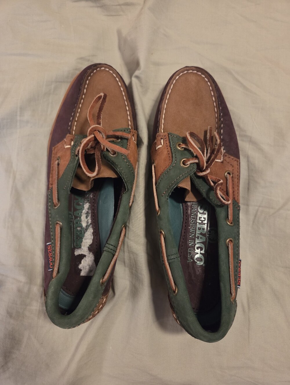 Vintage tri-color Sebago Docksides